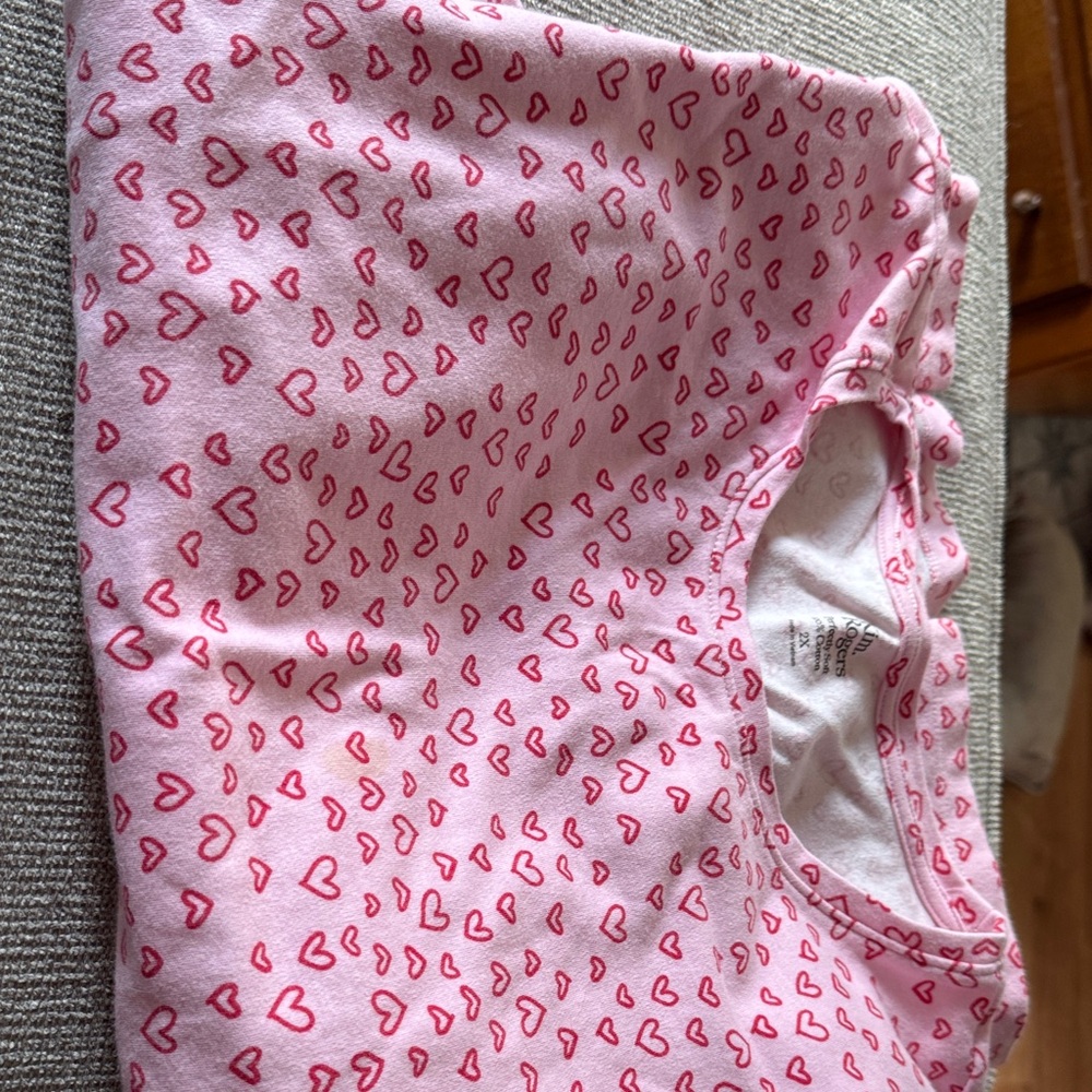 Kim Rogers Pink Top with Heart Design